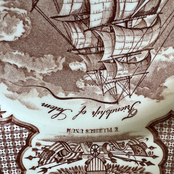 Alfred Meakin fair winds grind ship of Salem plate - Picture 7 of 9